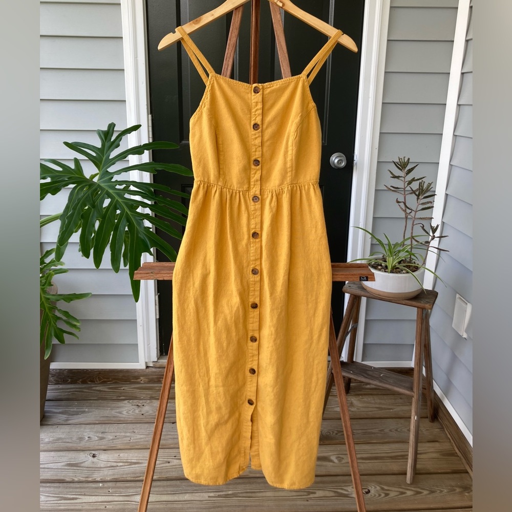 Yellow Linen Sundress